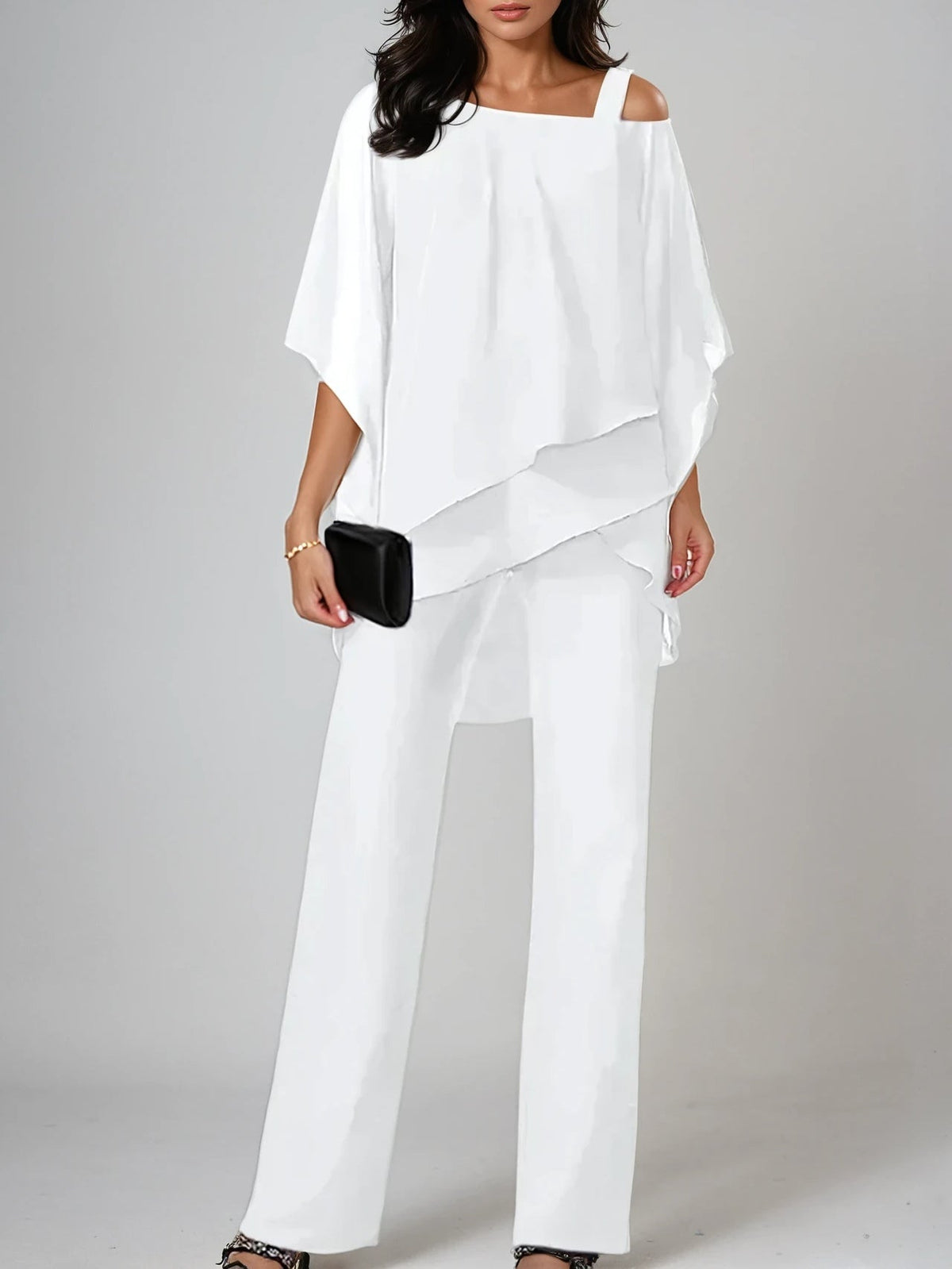 Off the Shoulder Irregular Chiffon Suit – Sienna Noosa