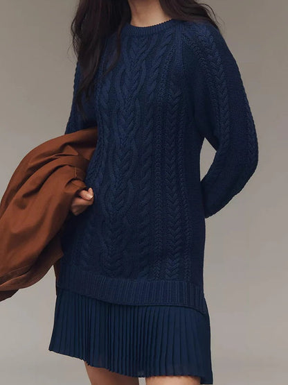 Ivory Cable-Knit Sweater Mini Dress – Sienna Noosa