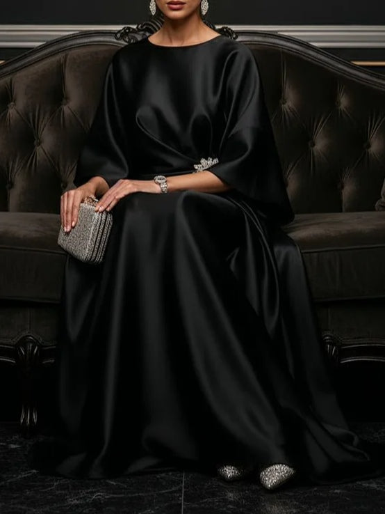 Black Luxe Satin Maxi Dress – Sienna Noosa