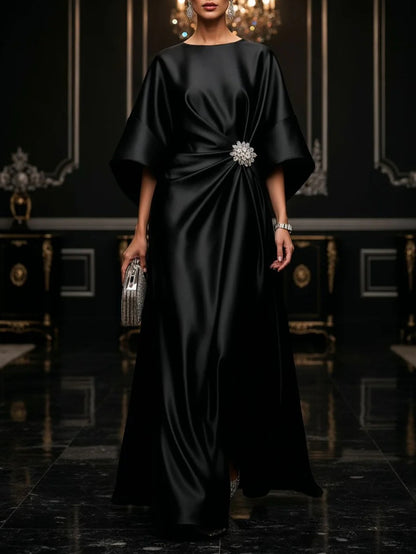 Black Luxe Satin Maxi Dress – Sienna Noosa