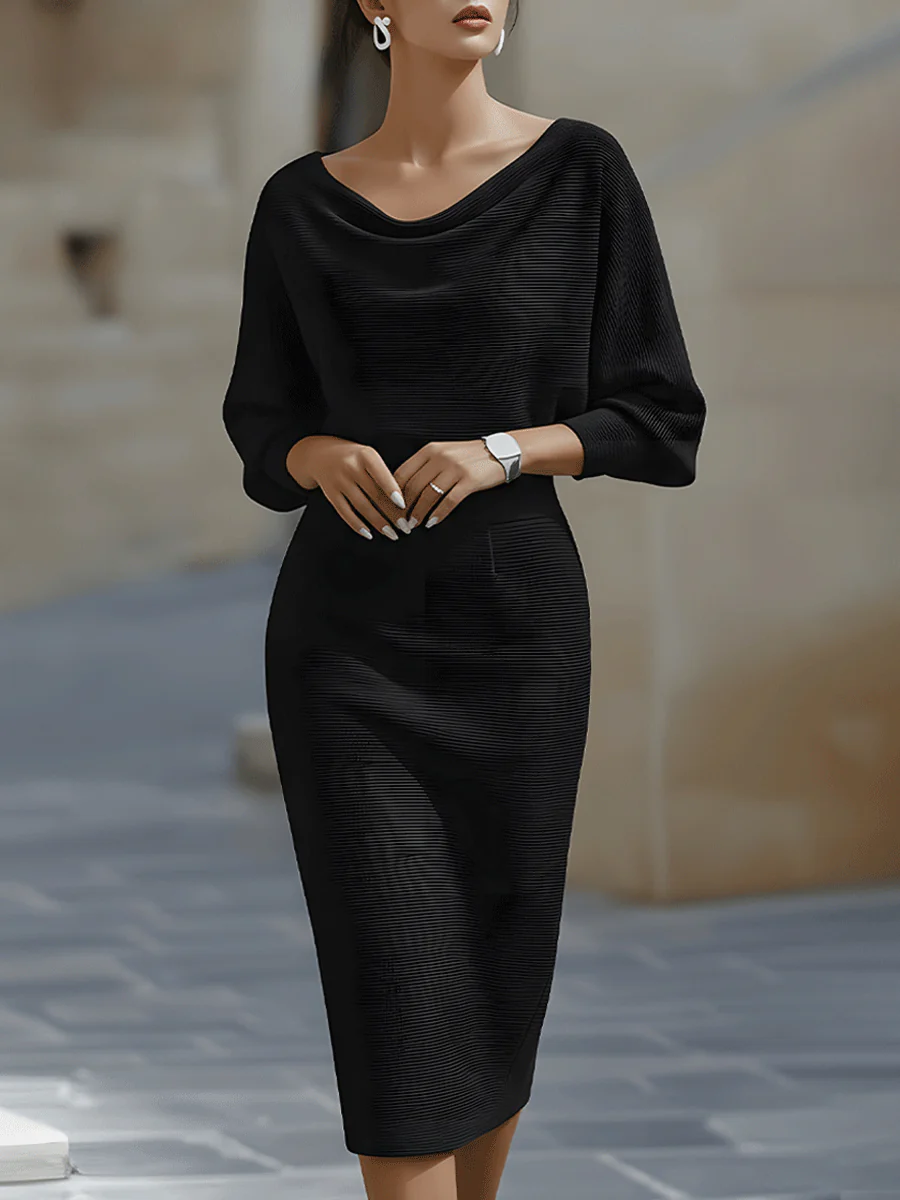 White Draped Batwing Midi Dress – Sienna Noosa