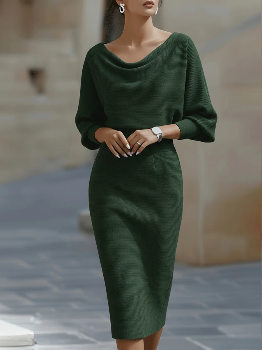 White Draped Batwing Midi Dress – Sienna Noosa