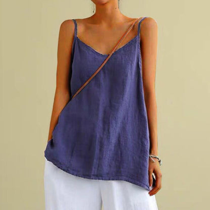 Solid Color Casual Sleeveless Tank Top – Sienna Noosa