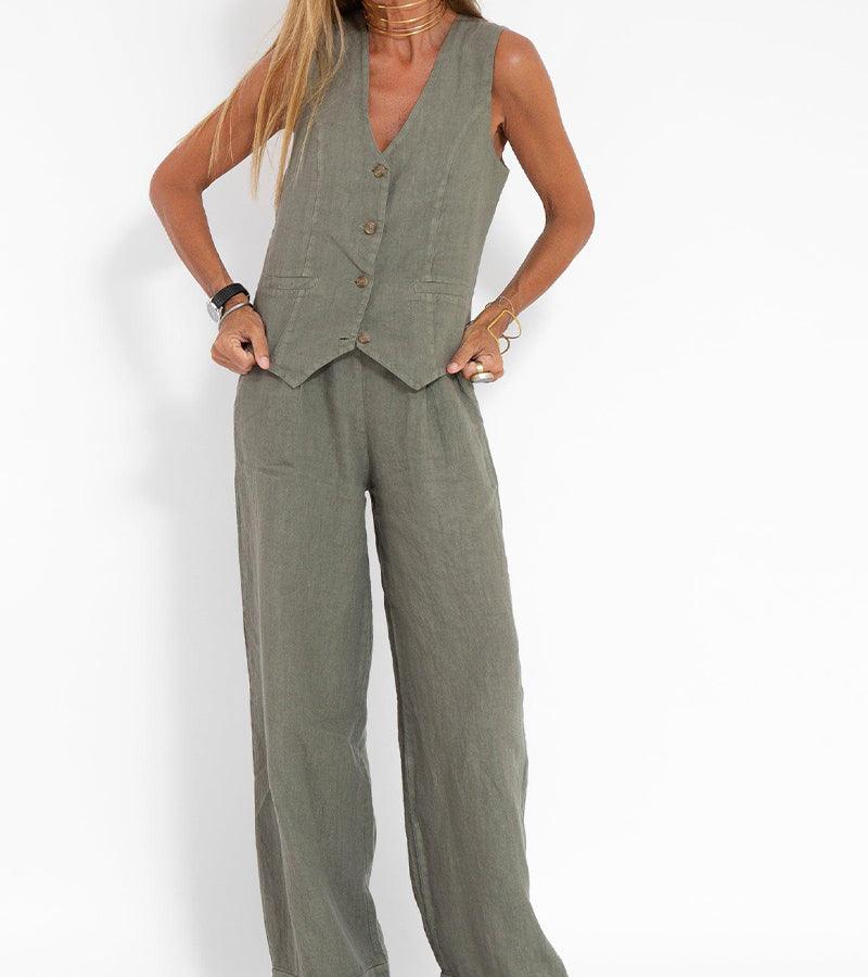 Vest Pants Cotton Leisure Suitfe2a – Sienna Noosa