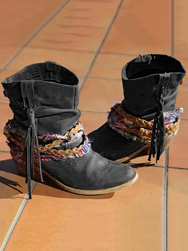 Vintage Western Tribal Tassel and Ankle Boots – Sienna Noosa