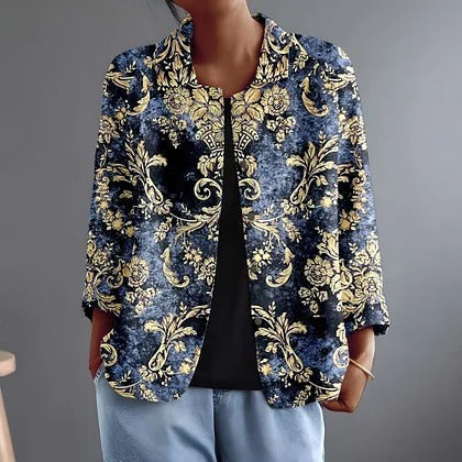 Nolwen | Baroque Scrollwork Open Shirt Blouse – Sienna Noosa