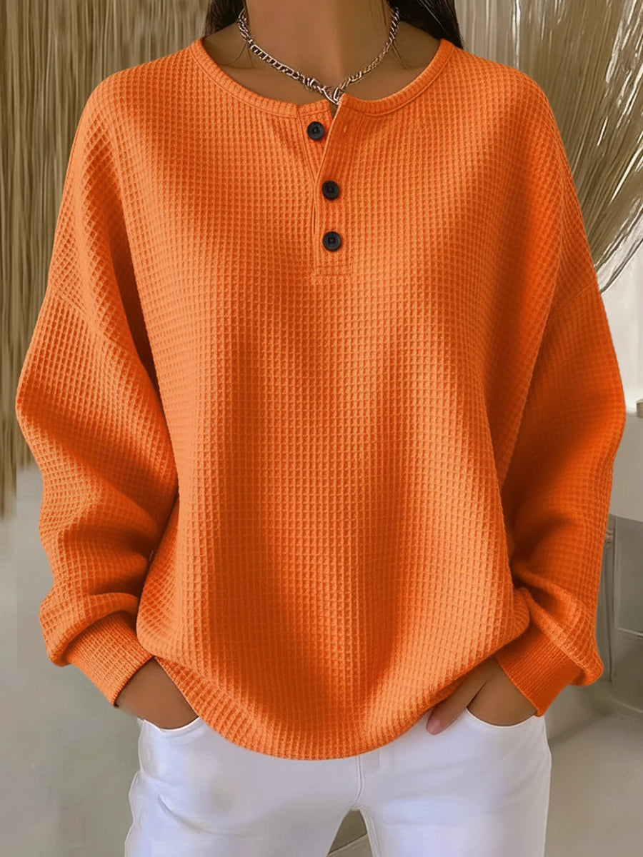 Milagros Sudadera Henley Gofrada – Sienna Noosa