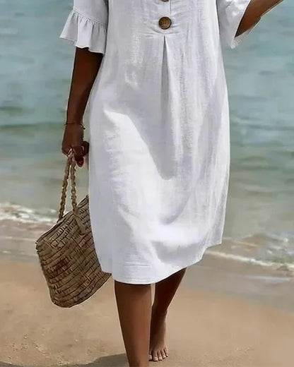 Dress Long Minimalist Green Olive – Sienna Noosa