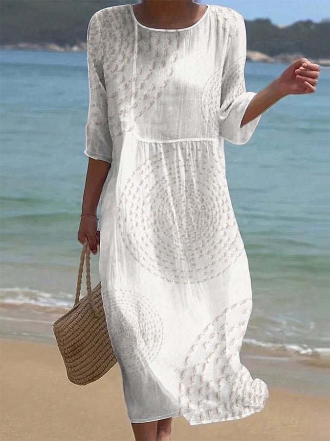 Casual Dress Embroidered Light Blue – Sienna Noosa