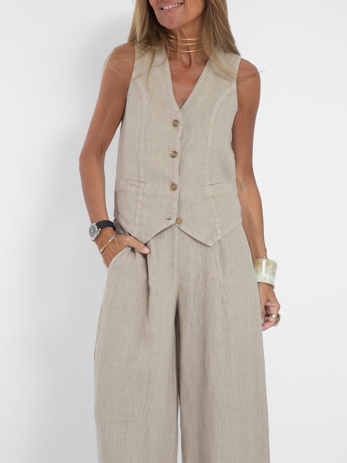 Vest Pants Cotton Leisure Suitfe2a – Sienna Noosa