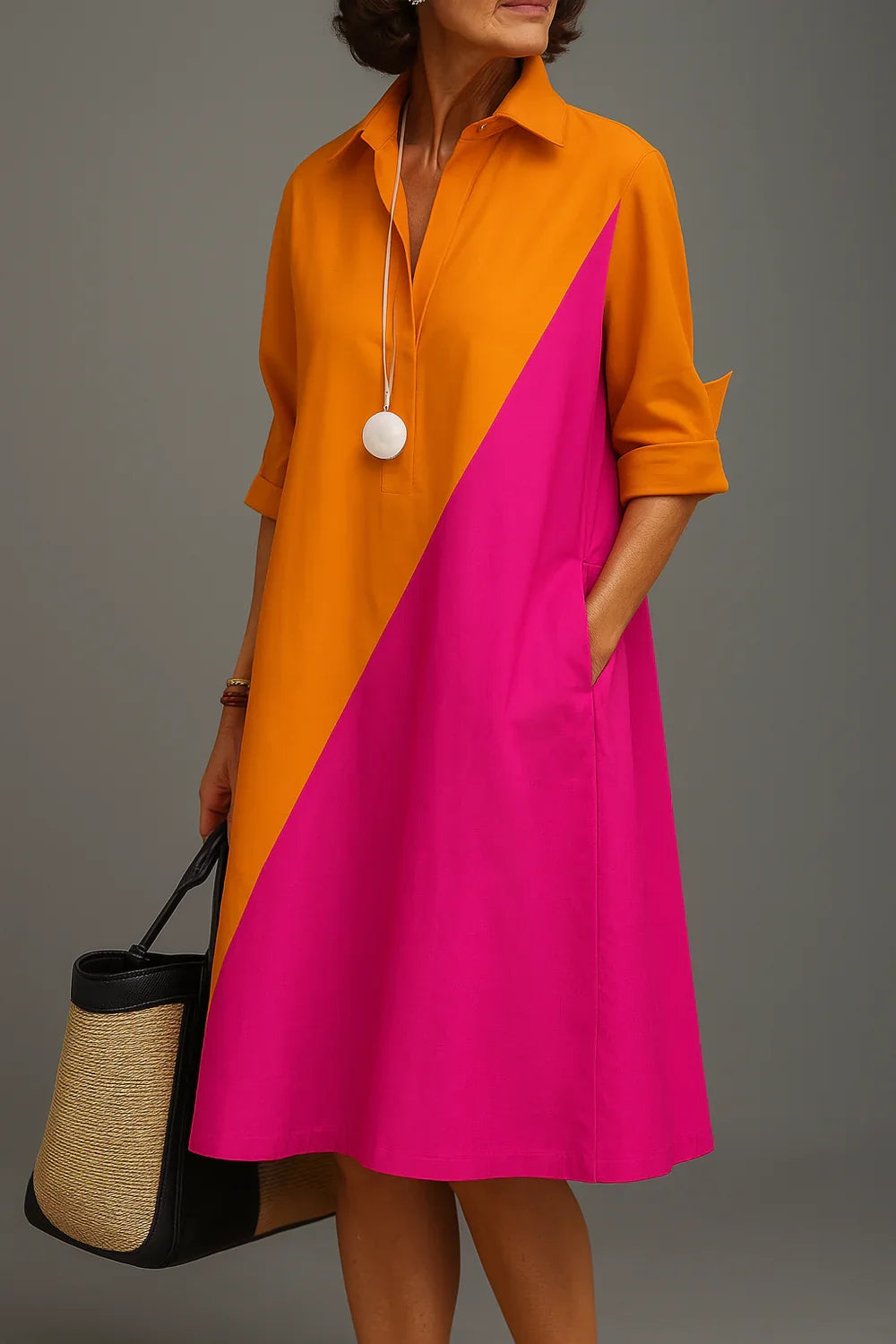 Midi Dress Shirt With Retrato – Sienna Noosa