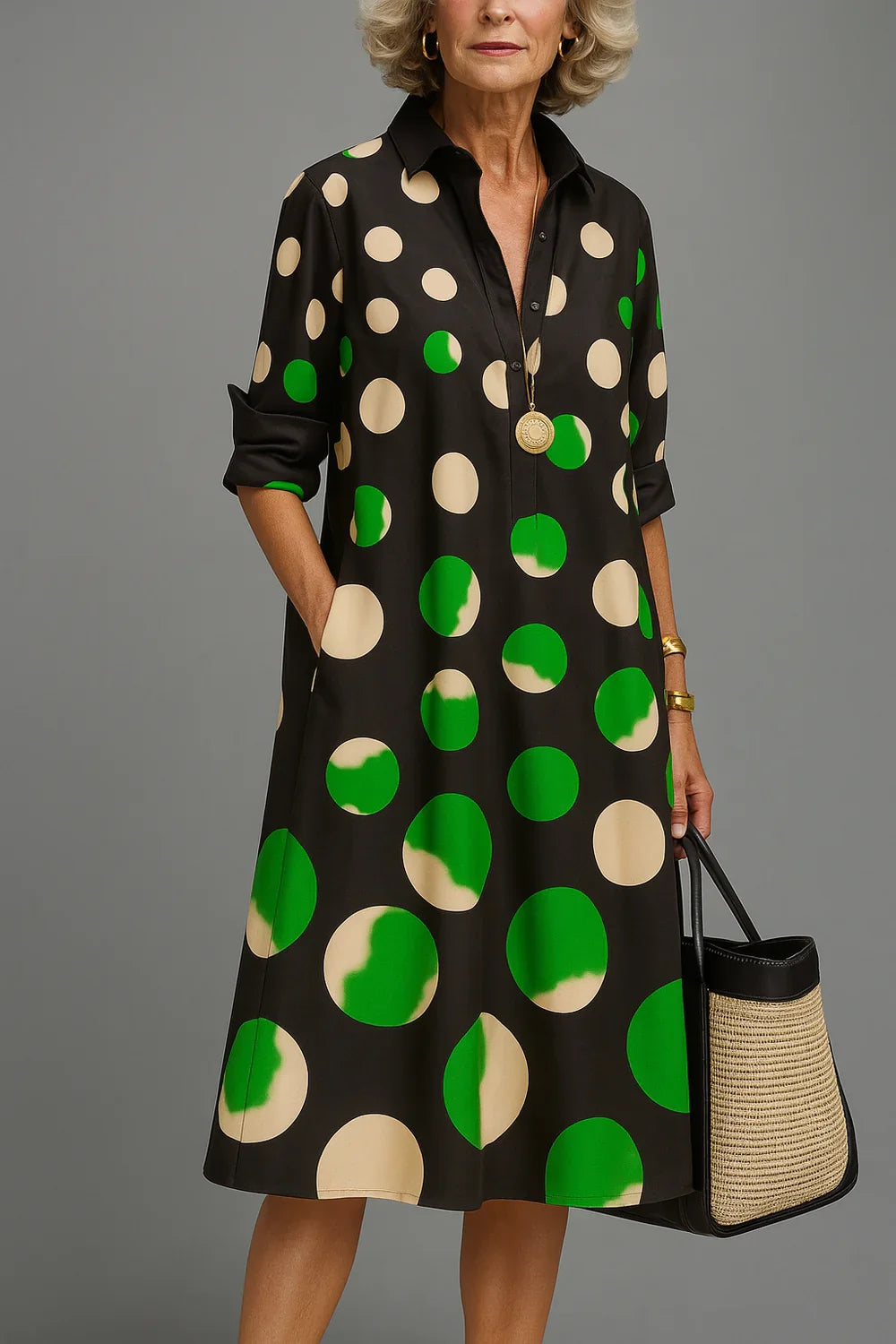Midi Dress Shirt Polka-dot – Sienna Noosa