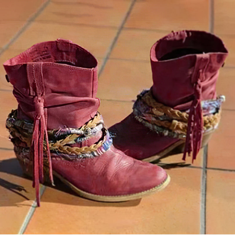 Vintage Western Tribal Tassel and Ankle Boots – Sienna Noosa