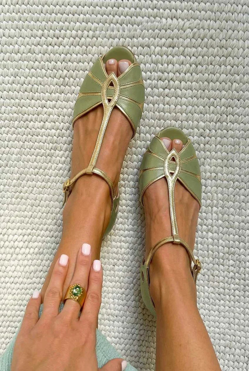 Elena Sandals Flat Suede With Punta Open – Sienna Noosa