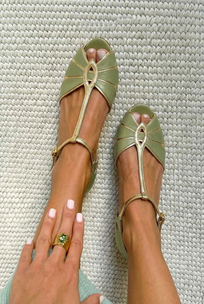 Elena Sandals Flat Suede With Punta Open – Sienna Noosa