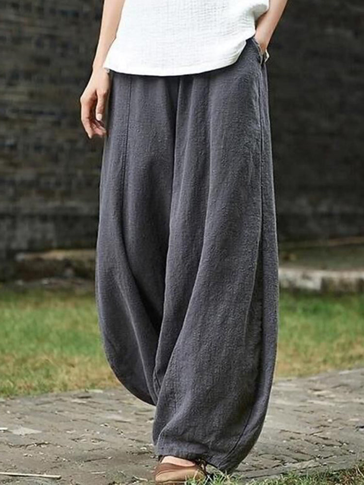 Vintage Plain Pocket Casual Lantern Pants – Sienna Noosa