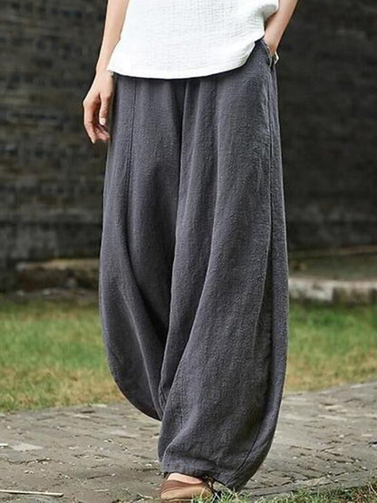 Vintage Plain Pocket Casual Lantern Pants – Sienna Noosa