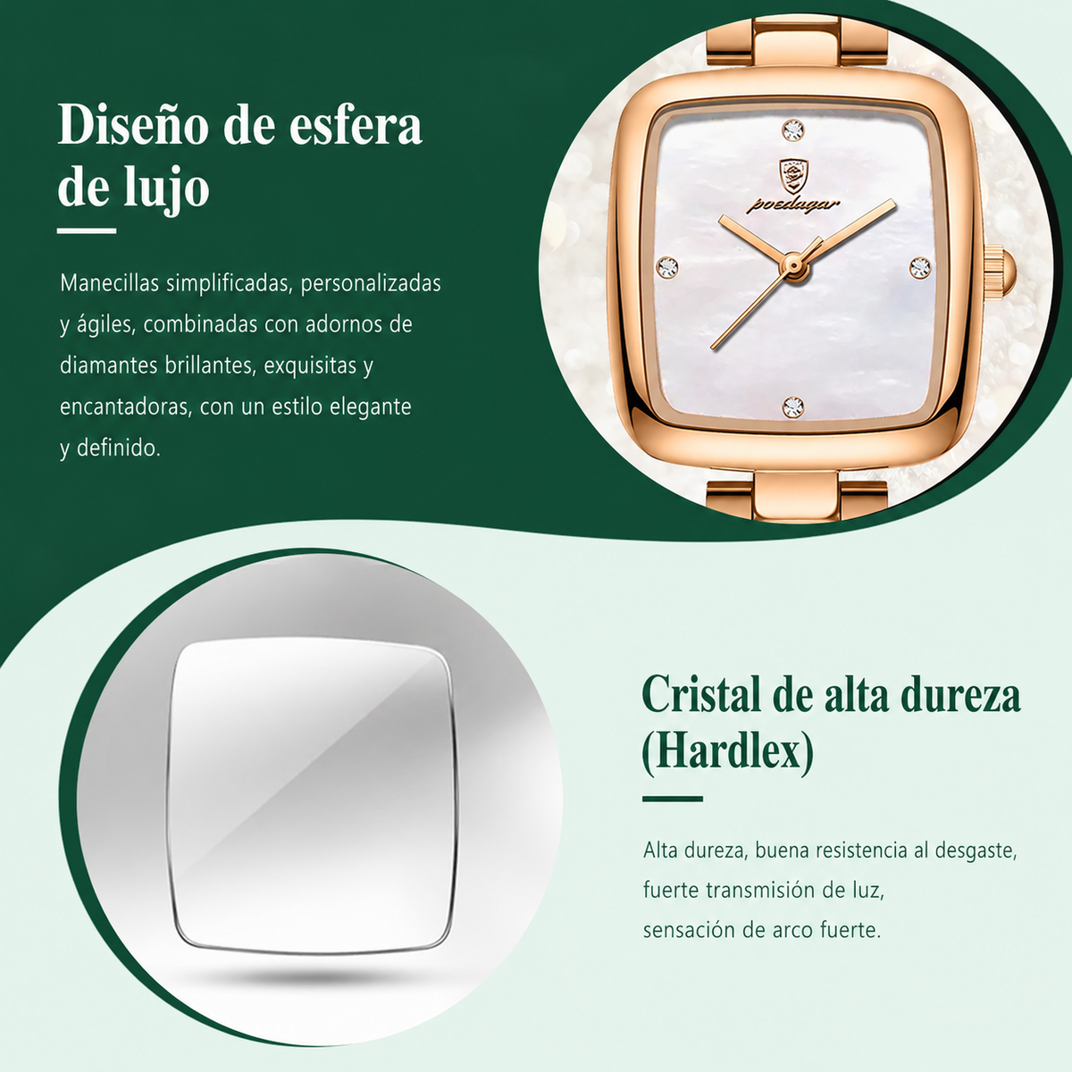 Alessia Reloj Cuadrado de Acero Inoxidable – Sienna Noosa
