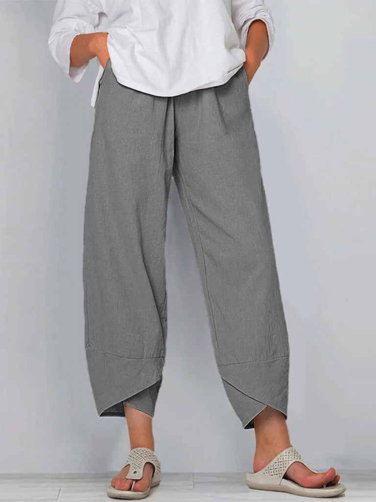 Solid Color Simple Casual Ankle Pants – Sienna Noosa