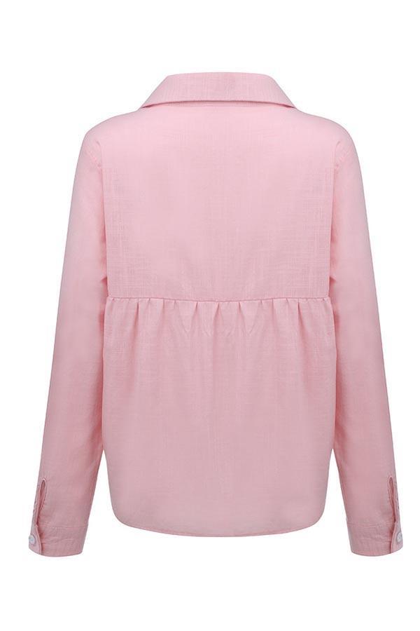 Casual Solid Button Shirt Collar Blouse – Sienna Noosa