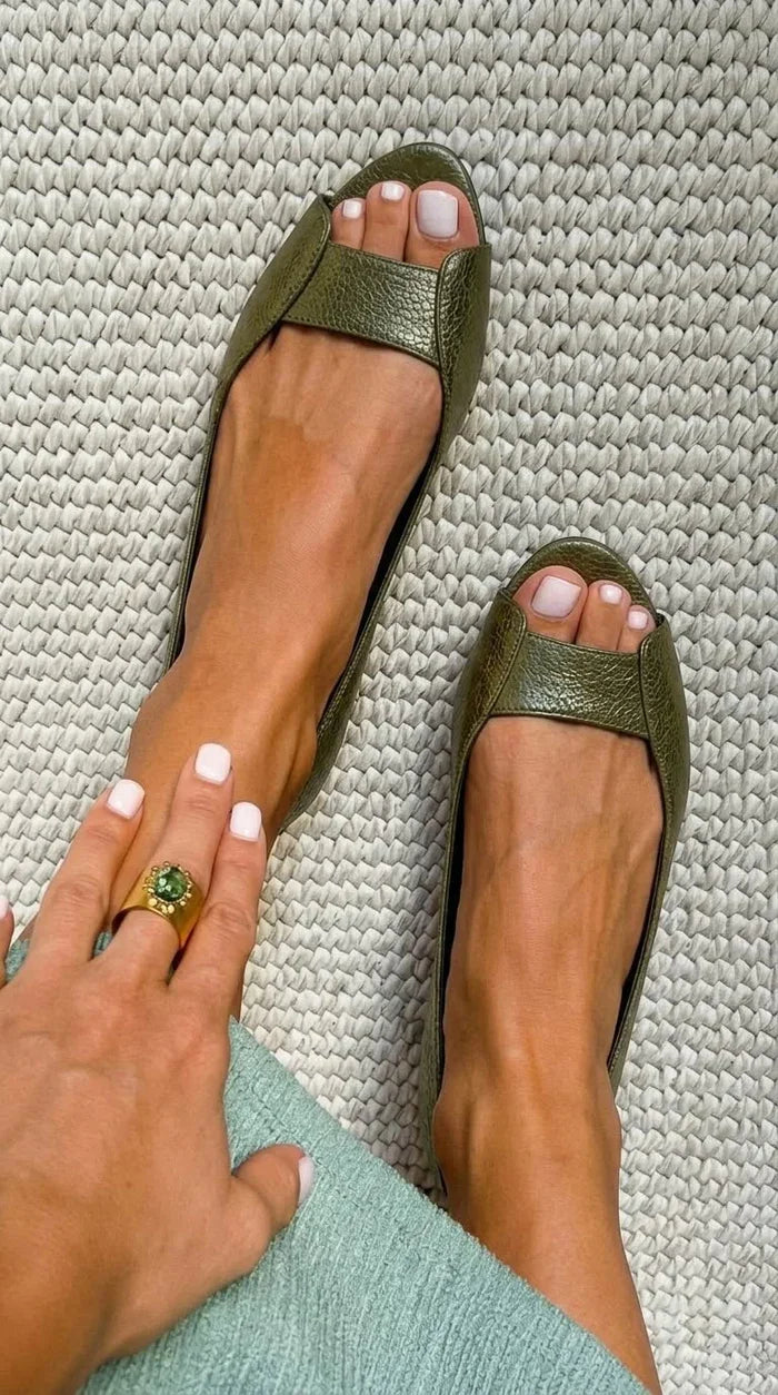 Olivia Sandals Elegantes Green Salvia – Sienna Noosa