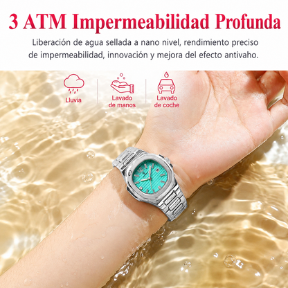 Alessia Reloj Cuadrado Acero Inoxidable – Sienna Noosa
