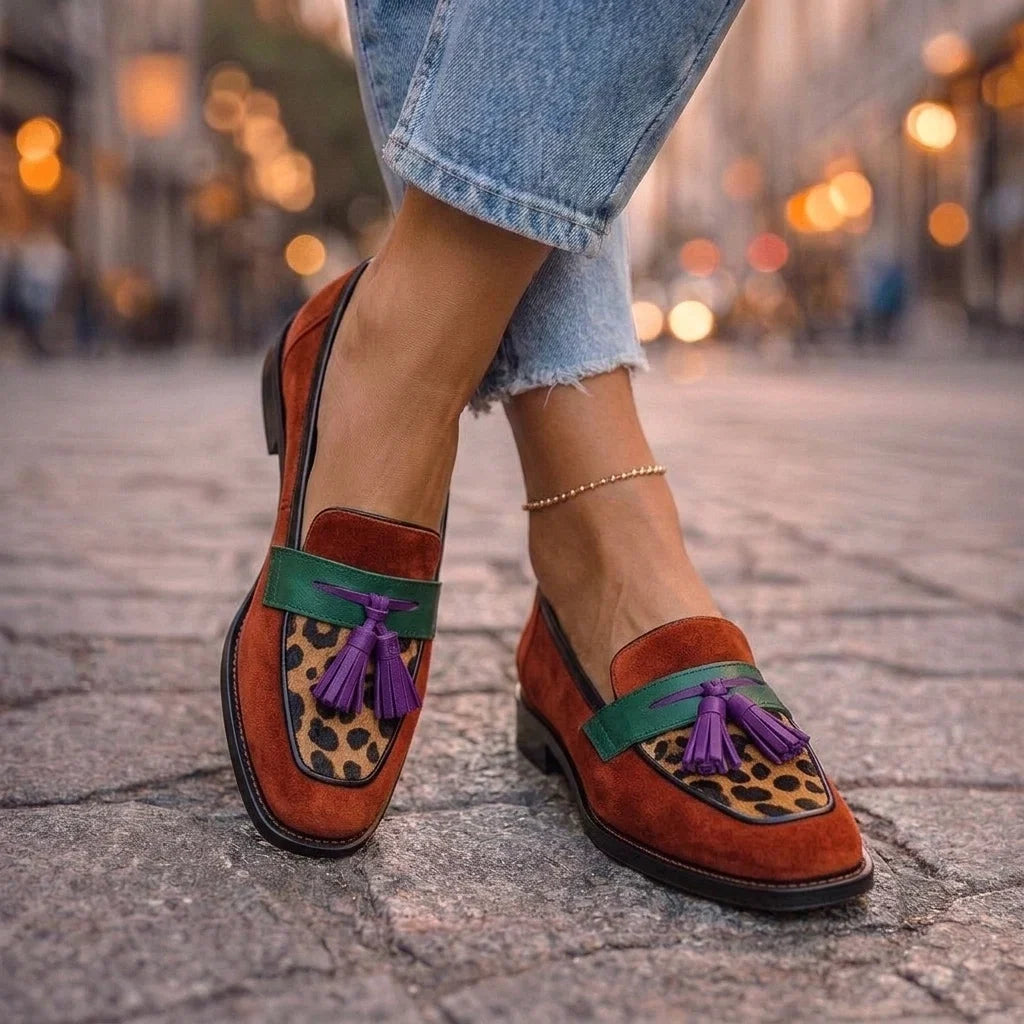 Dalia Loafers With Borlas And Print Animal – Sienna Noosa