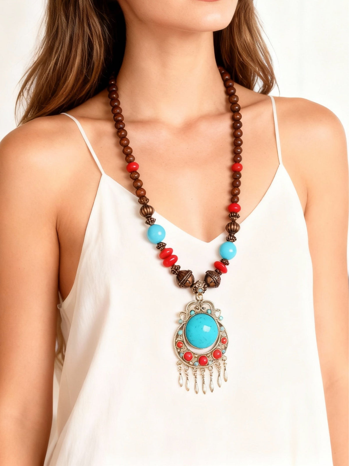 Bohemian Braided Rice Bead Necklace Sweater Chain – Sienna Noosa