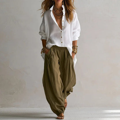 Clemencia Elena Jumpsuit Elegant With Waist Ajustable And Trousers Wide – Sienna Noosa