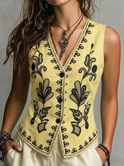 Alba Chaleco De Algodón Bordado – Sienna Noosa