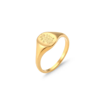 Elena Anillo Gold Acero Inoxidable With Perla Agua Dulce – Sienna Noosa