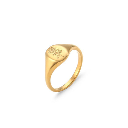 Elena Anillo Gold Acero Inoxidable With Perla Agua Dulce – Sienna Noosa