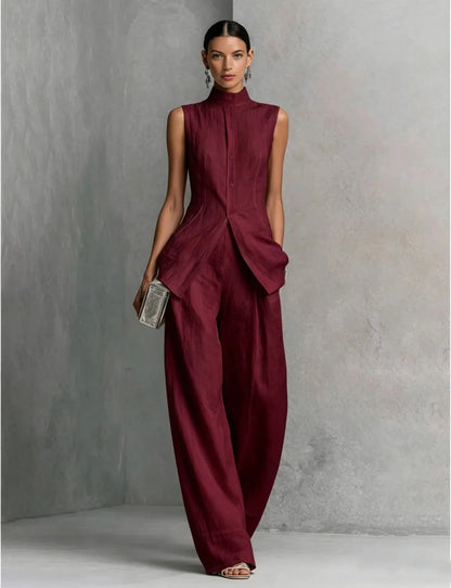 Celia Amelia Jumpsuit Two-tone Pierna Wide With Neckline In V – Sienna Noosa