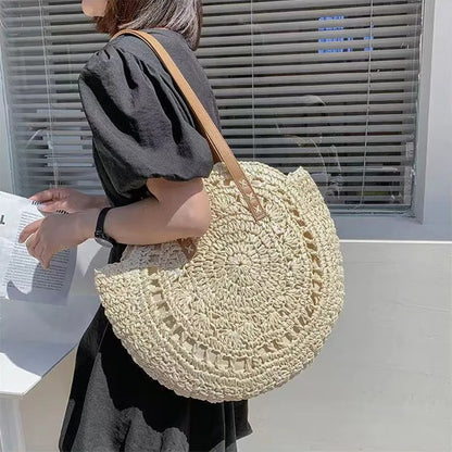 Ainhoa Catalina Bag Tote Rafia Tejida Gran Capacidad – Sienna Noosa