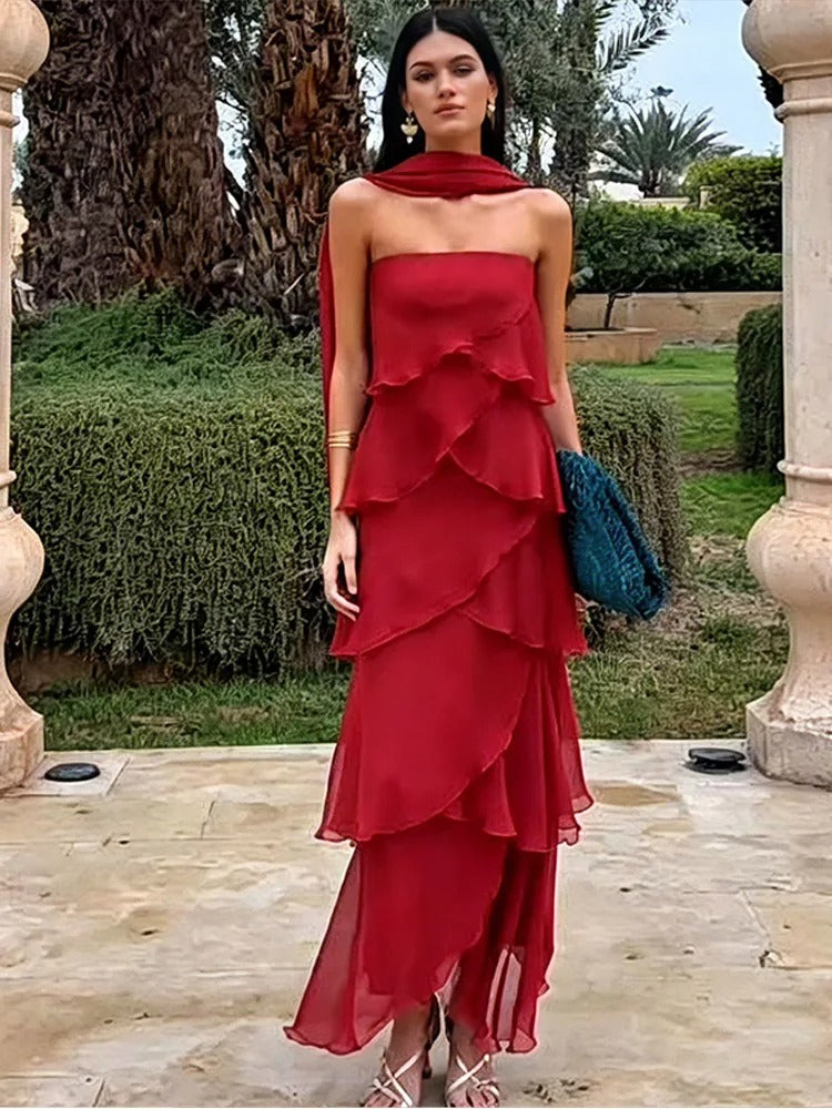 Amira Zahara Maxi Dress Satin Ombre With Aberturas – Sienna Noosa