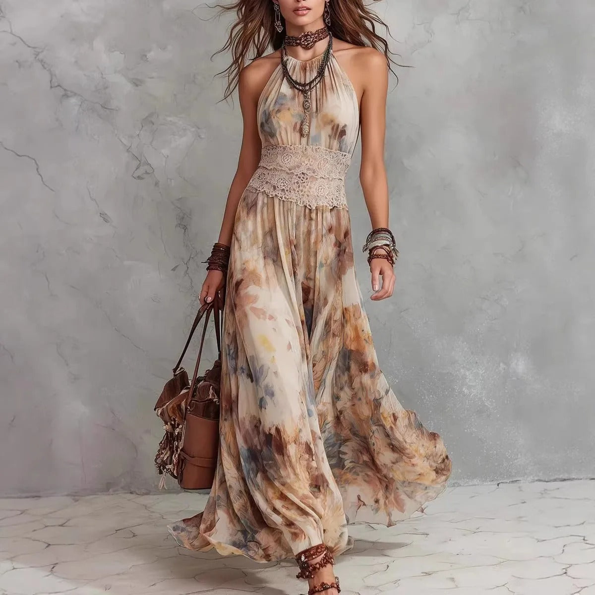 Valeria Bianca Maxi Dress Floral – Sienna Noosa
