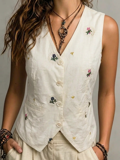 Anna Chaleco Bordado Ajustable – Sienna Noosa