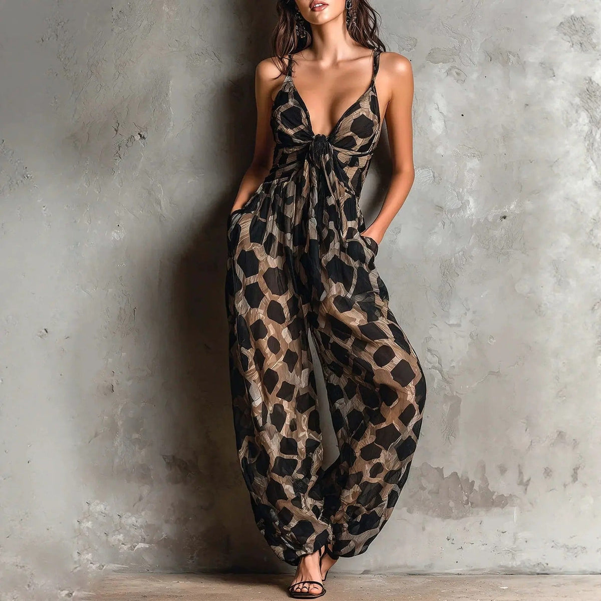 Gabriela Mono Animal Print de Pierna Ancha – Sienna Noosa