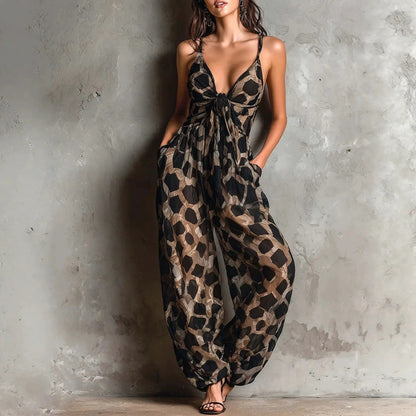 Gabriela Mono Animal Print de Pierna Ancha – Sienna Noosa