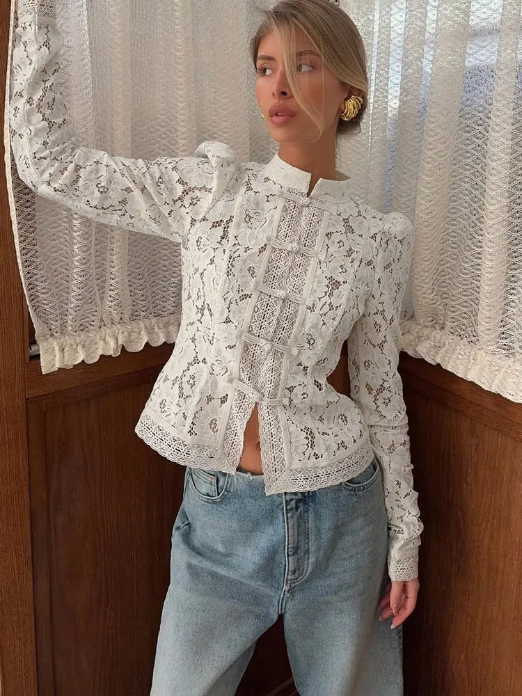 Violeta Jacket Lace Openwork With Transparencias – Sienna Noosa