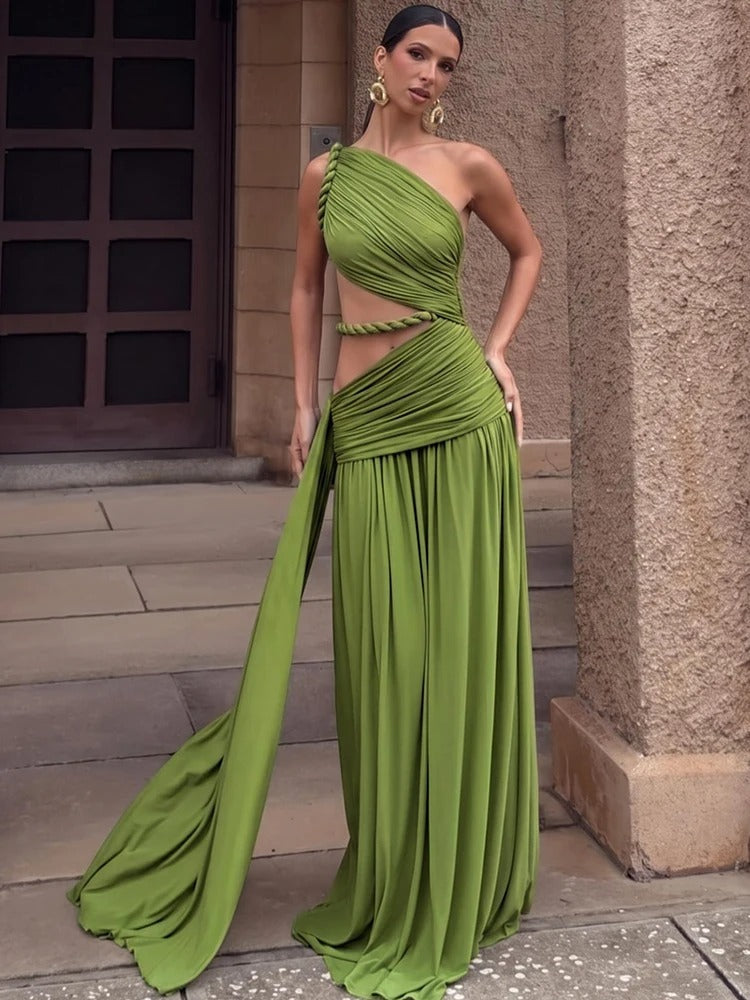 Dalia Maxi Dress Black With Detail Cadena Gold – Sienna Noosa