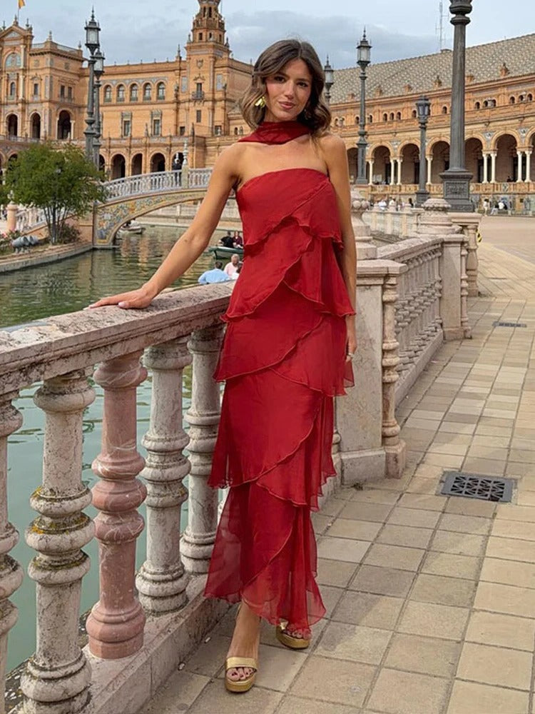 Amira Zahara Maxi Dress Satin Ombre With Aberturas – Sienna Noosa
