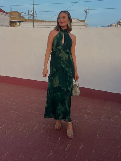 Cleofe Adriana Maxi Dress Asymmetric With Print Striped – Sienna Noosa