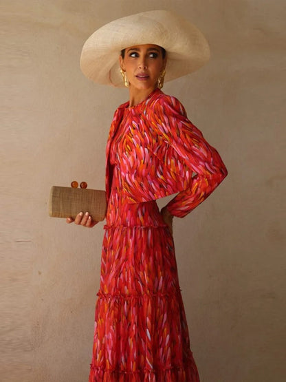 Mariela Nerea Set Floral With Top Halter And Skirt Maxi – Sienna Noosa