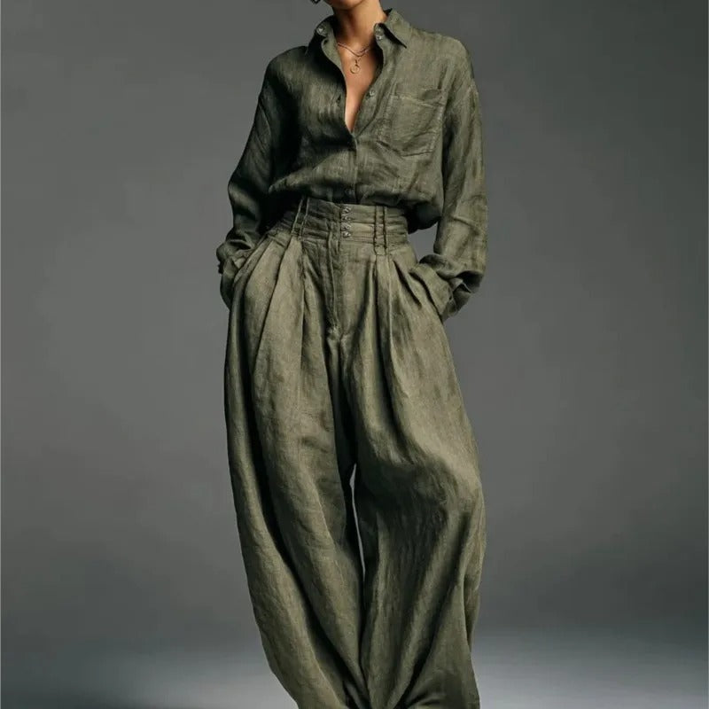 Leonor Vega Set Neck High And Trousers Relaxed – Sienna Noosa