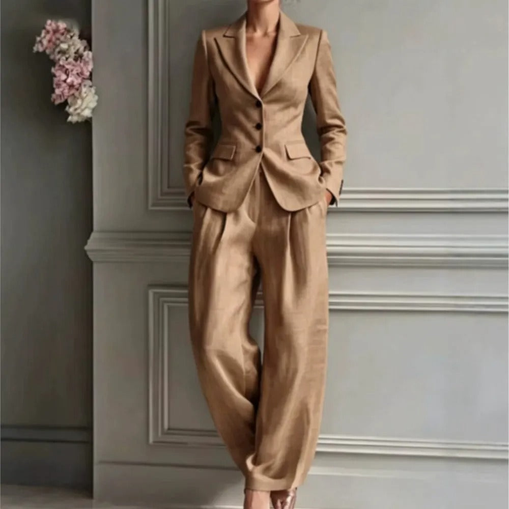 Asuncion Victoria Set Traje Elegant With Blazer Fitted And Trousers Wide – Sienna Noosa