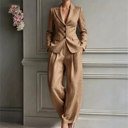 Asuncion Victoria Set Traje Elegant With Blazer Fitted And Trousers Wide – Sienna Noosa