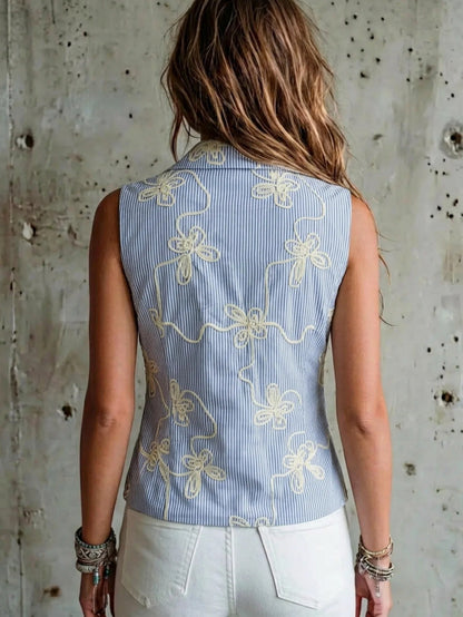 Martina Waistcoat Embroidered Ajustable – Sienna Noosa