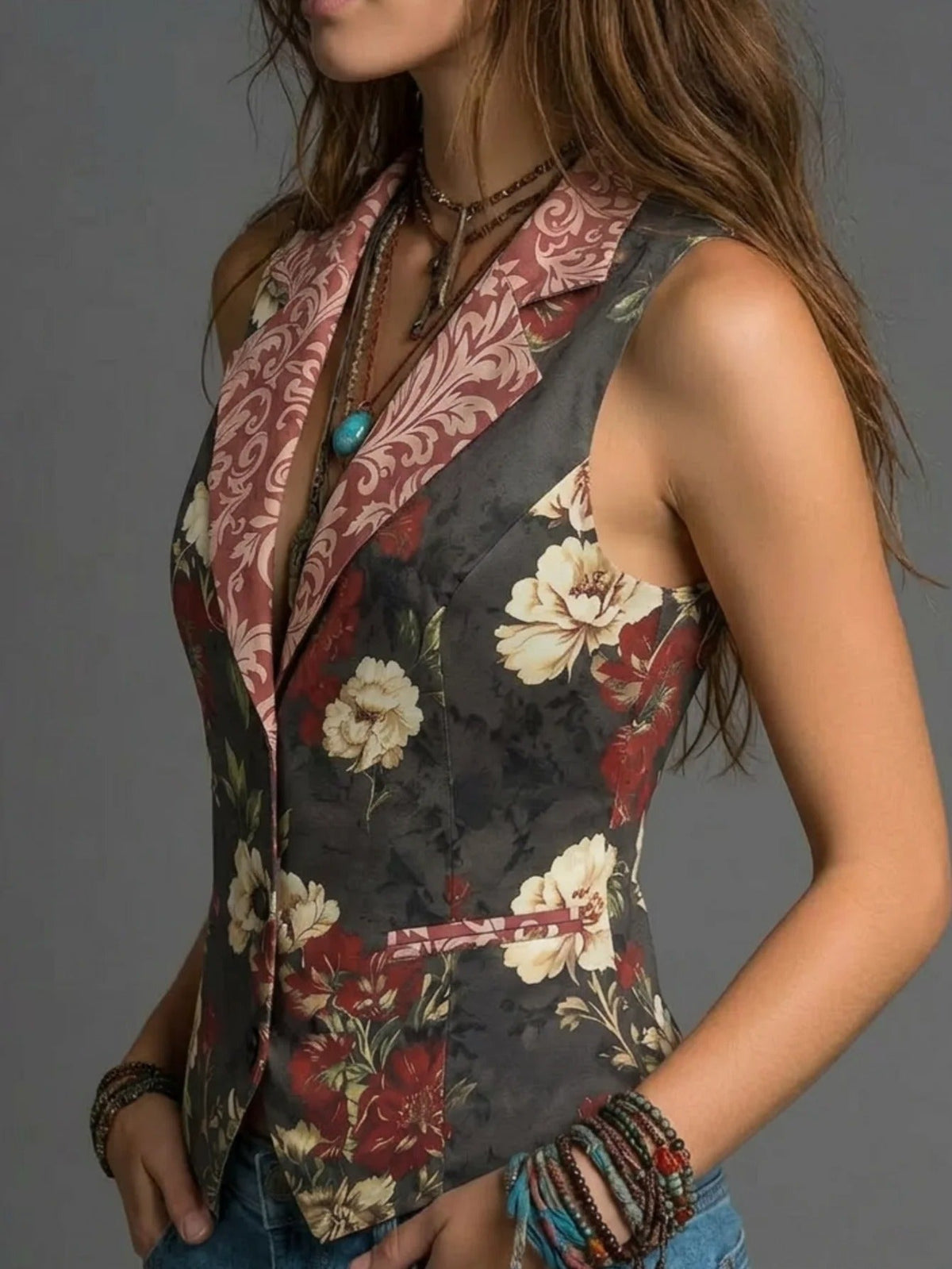 Alba Waistcoat Cotton Embroidered – Sienna Noosa