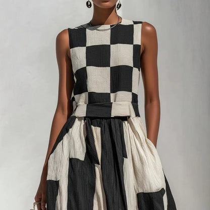 Belinda Sofia Set Linen With Top Halter And Trousers Wide A-line Striped – Sienna Noosa